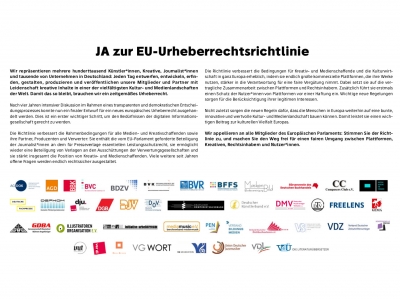JA zur EU-Urheberrechtsrichtlinie